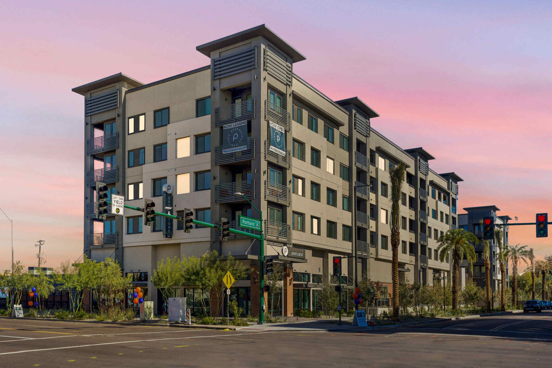 exterior rendering of broadstone portland apartment living in phoenix