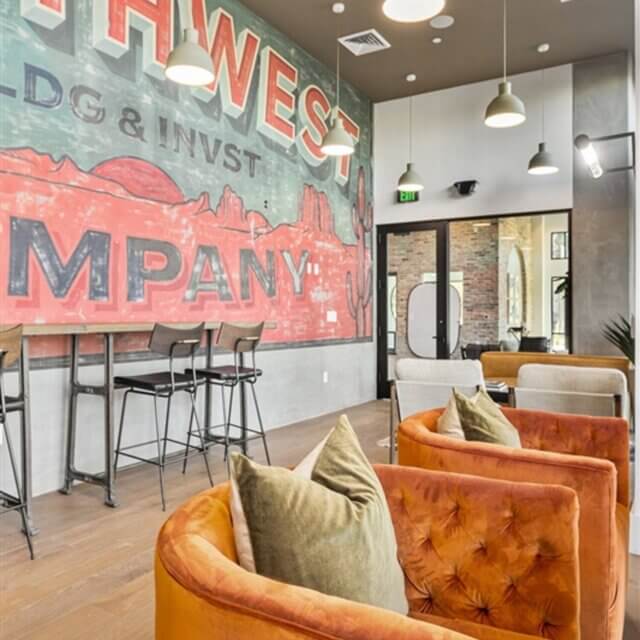 view of the lounge area at the broadstone portland phoenix apartments
